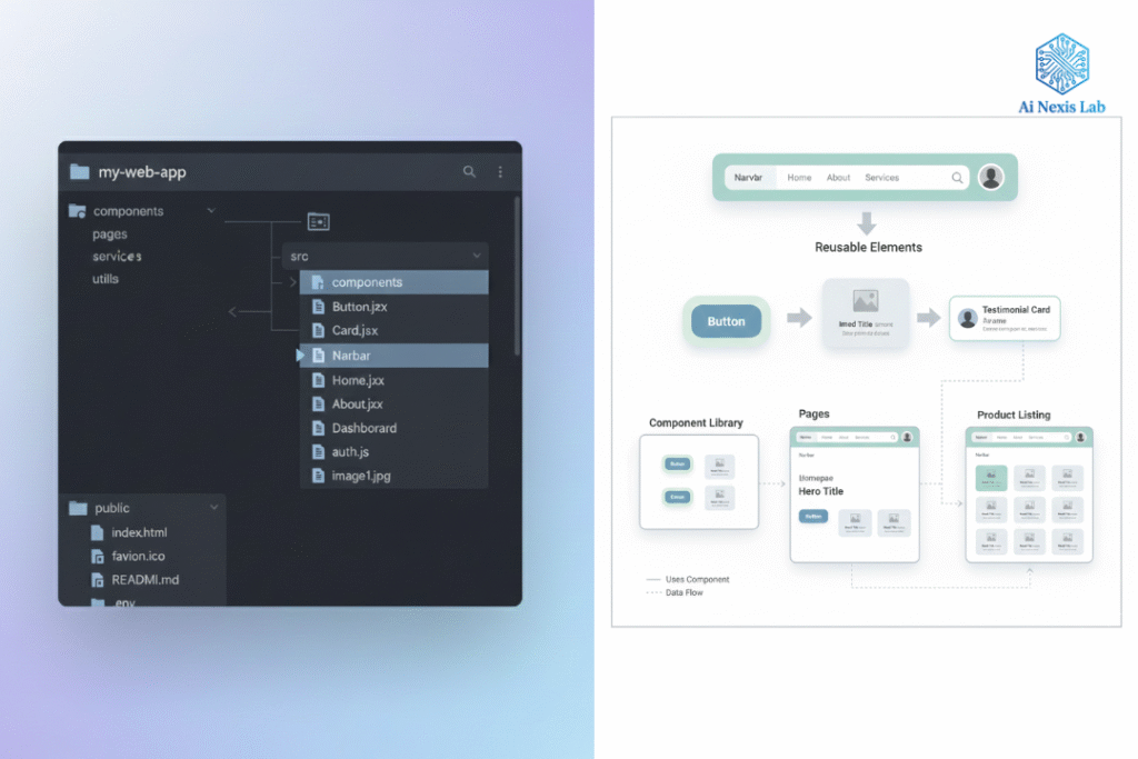 Next-Level Front-End WebApp and Folder Structure and UI Design