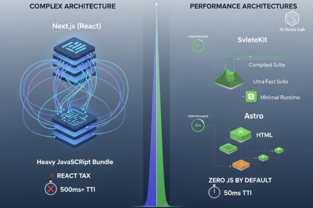 Next.js vs SvelteKit vs Astro Performance